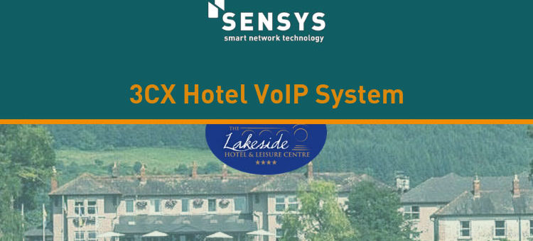sensys logo and lakeside hotel logo - text 3cx hotel voip system