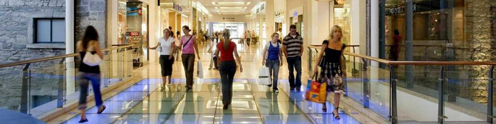 image of shoppers walking through shopping centre drogheda
